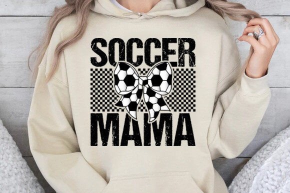 Coquette Soccer Mama Png, Soccer Bow for T-Shirt Designs