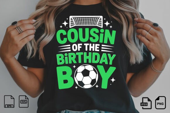 Cousin of the Birthday Boy Soccer PNG