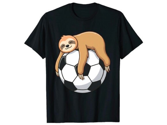 Cute Sloth Soccer T-Shirt: A Bold Graphics Choice for T-Shirt Designs