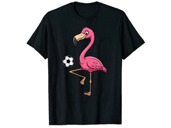 Flamingo Playing Soccer T-Shirt: A Bold Graphics Choice
