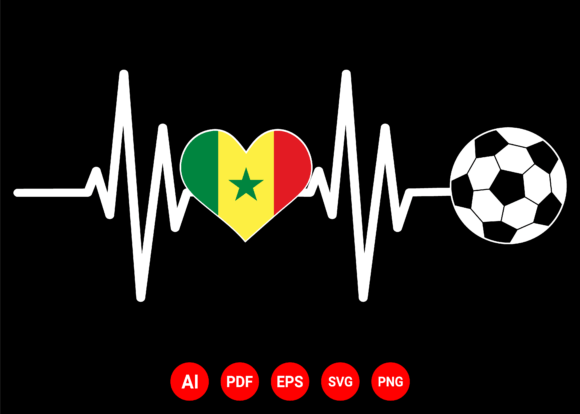 Senegal Flag Football Soccer Heartbeat: A Graphics T-Shirt Design Review