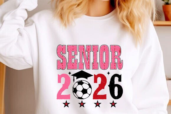 Senior Soccer 2026 Svg, Png for T-Shirt Designs and Graphics