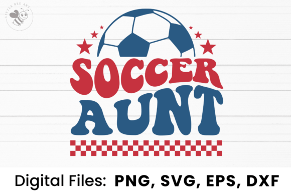 Soccer Aunt Wavy SVG: A Graphic for T-Shirt Designs