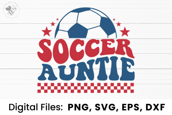Soccer Auntie Wavy SVG: Perfect for T-Shirt Designs and Graphics
