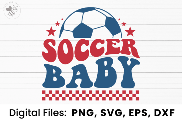 Soccer Baby Wavy SVG for T-Shirt Designs and Graphics