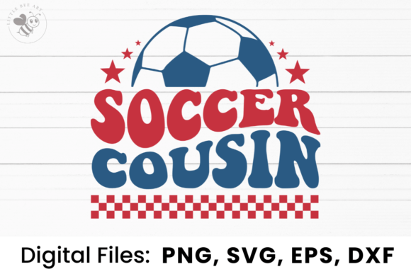 Soccer Cousin Wavy SVG: A Dynamic Graphic for T-Shirt Designs