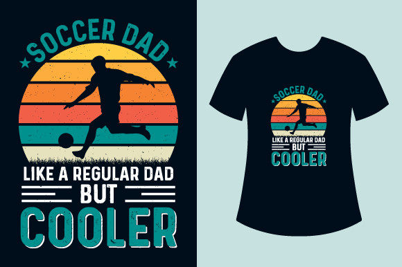 Soccer Dad Retro Sunset T-Shirt: A Graphics Gem for Print Templates