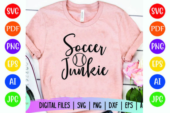 Soccer Junkie: A Dynamic Graphics Asset for T-Shirt Designs