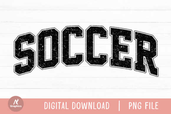 Soccer Retro Varsity PNG: A Versatile Graphics Asset for T-Shirt Designs
