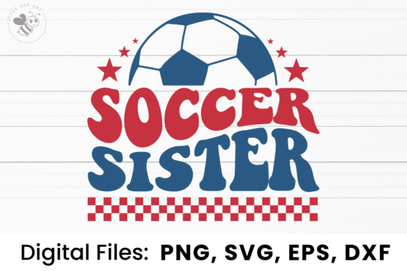 Soccer Sister Wavy SVG: Perfect for T-Shirt Designs and Graphics
